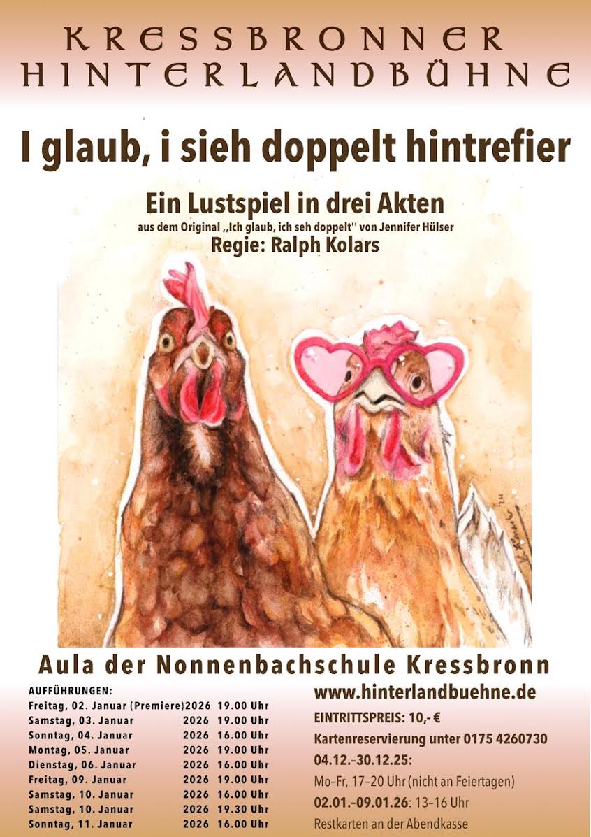 Plakat I glaub i seh doppelt hintrefier